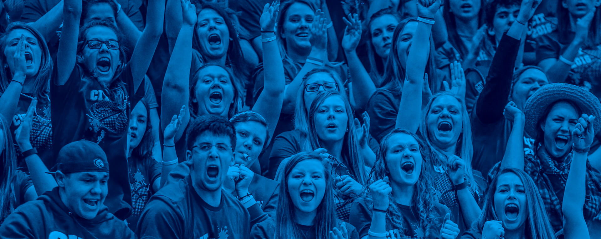 Cheering students